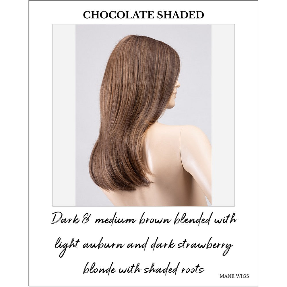 Alasia by Ellen Wille in Chocolate Shaded-Dark & medium brown blended with light auburn and dark strawberry blonde with shaded roots