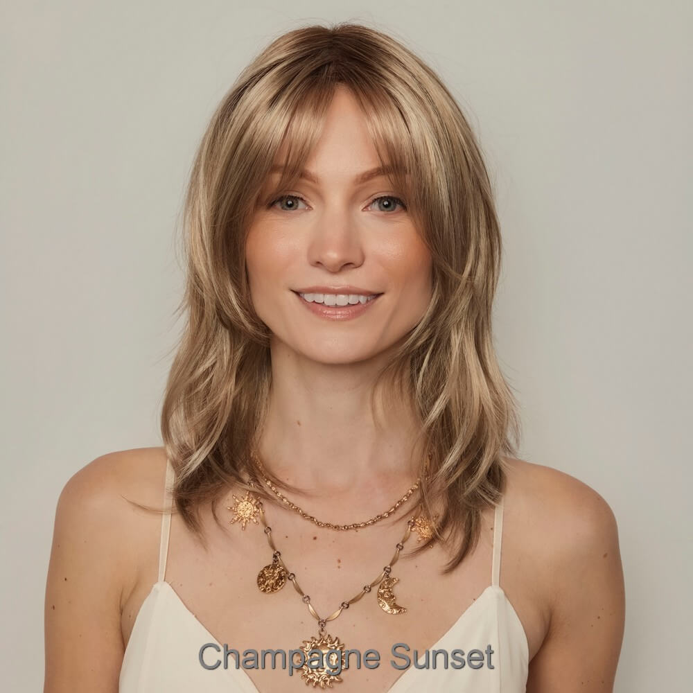 Alicia by Orchid wig in Champagne Sunset