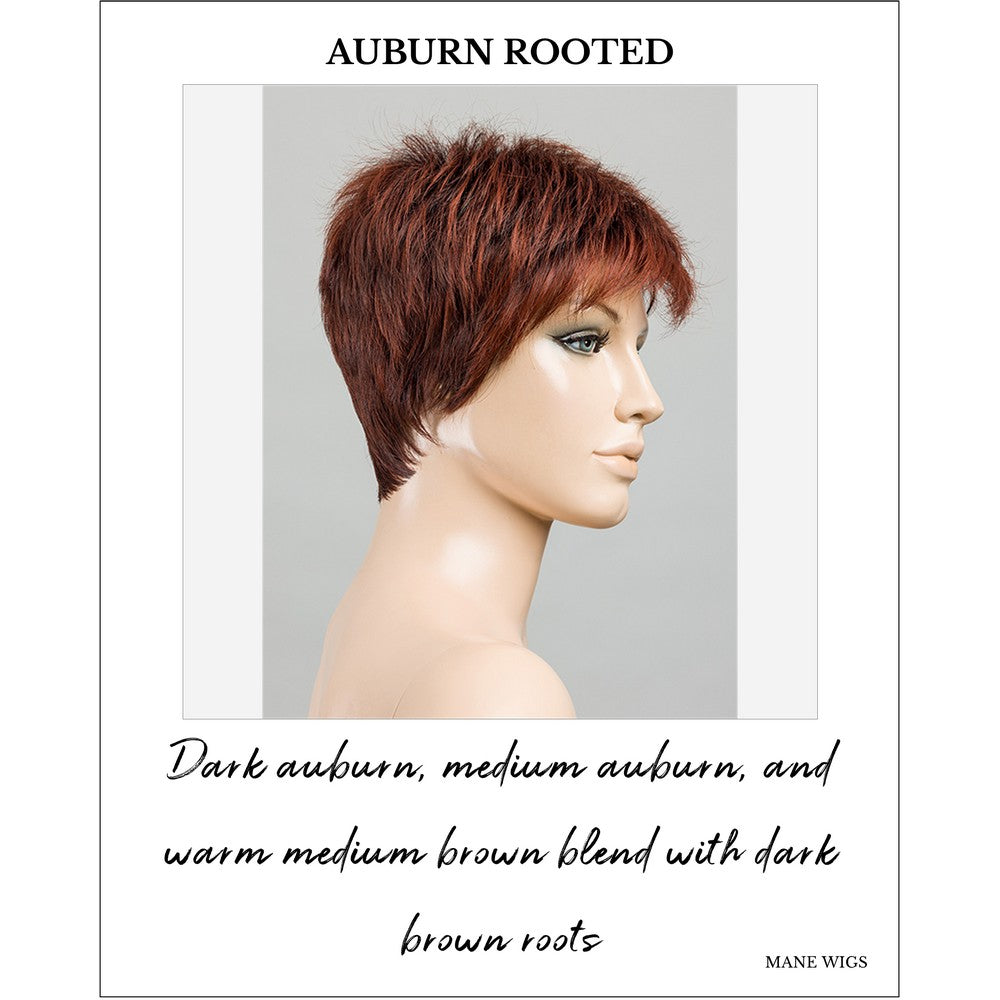 Chat by Ellen Wille in Auburn Rooted-Dark auburn, medium auburn, and warm medium brown blend with dark brown roots