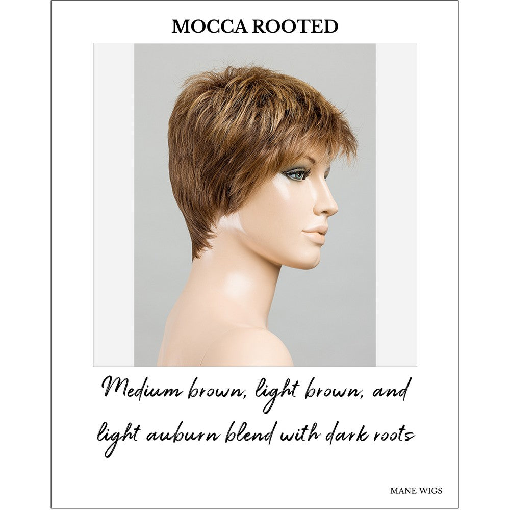 Chat by Ellen Wille in Mocca Rooted-Medium brown, light brown, and light auburn blend with dark roots