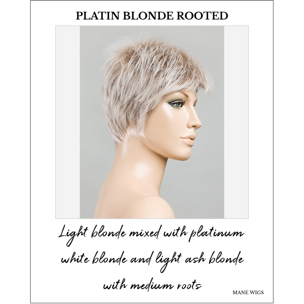 Chat by Ellen Wille in Platin Blonde Rooted-Light blonde mixed with platinum white blonde and light ash blonde with medium roots