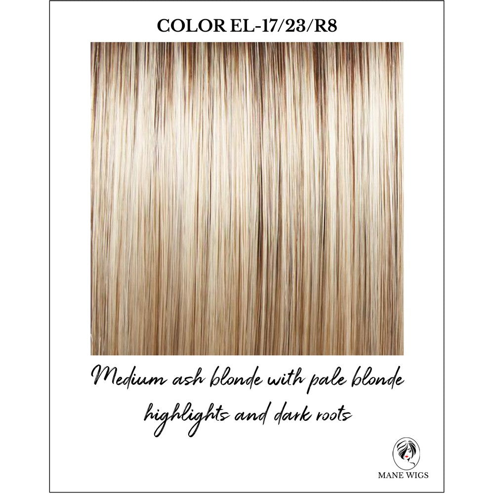 EL-17/23/R8-Beige blonde auburn blonde blend with medium brown roots