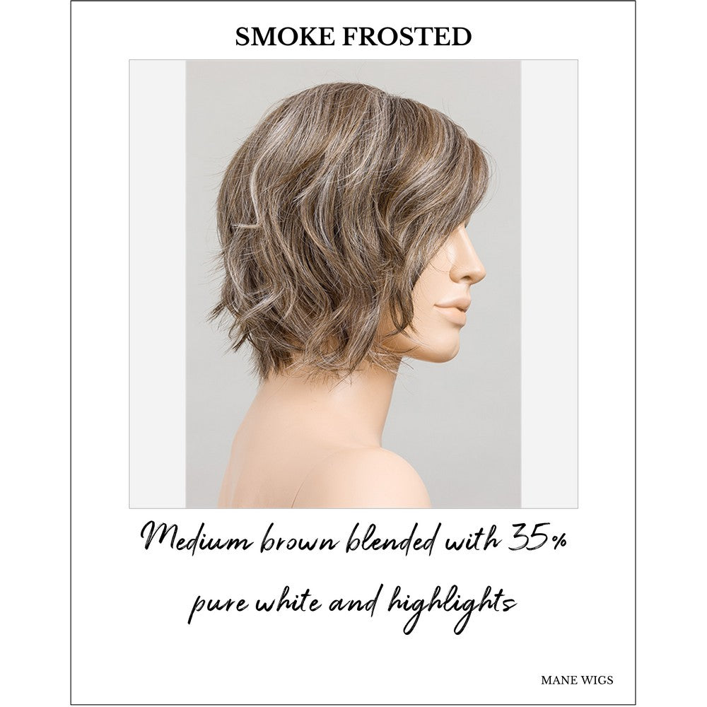 Cookie by Ellen Wille wig in Smoke Frosted-Medium brown blended with 35% pure white and highlights