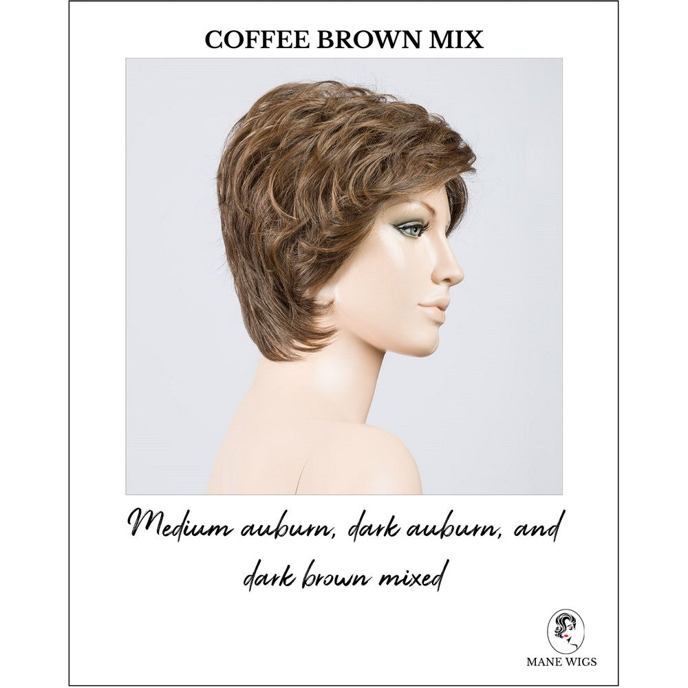 Cover wig by Ellen Wille in Coffee Brown Mix-Medium auburn, dark auburn, and dark brown mixed