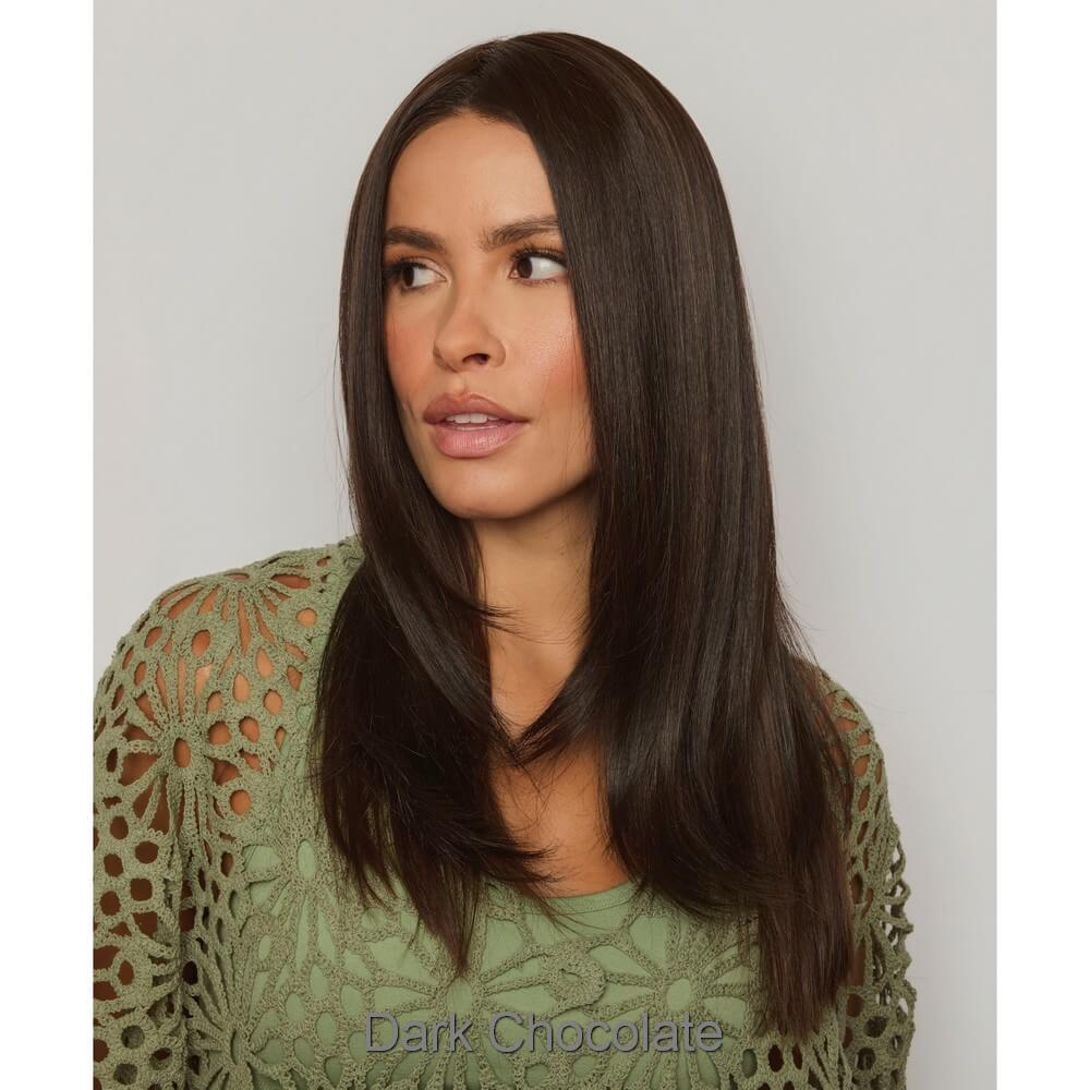 Deluxe Hairline TP by Orchid topper in Dark Chocolate