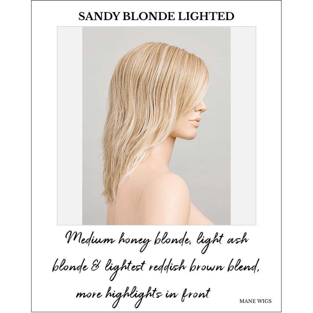 Flow by Ellen Wille wig in Sandy Blonde Lighted-Medium honey blonde, light ash blonde & lightest reddish brown blend, more highlights in front