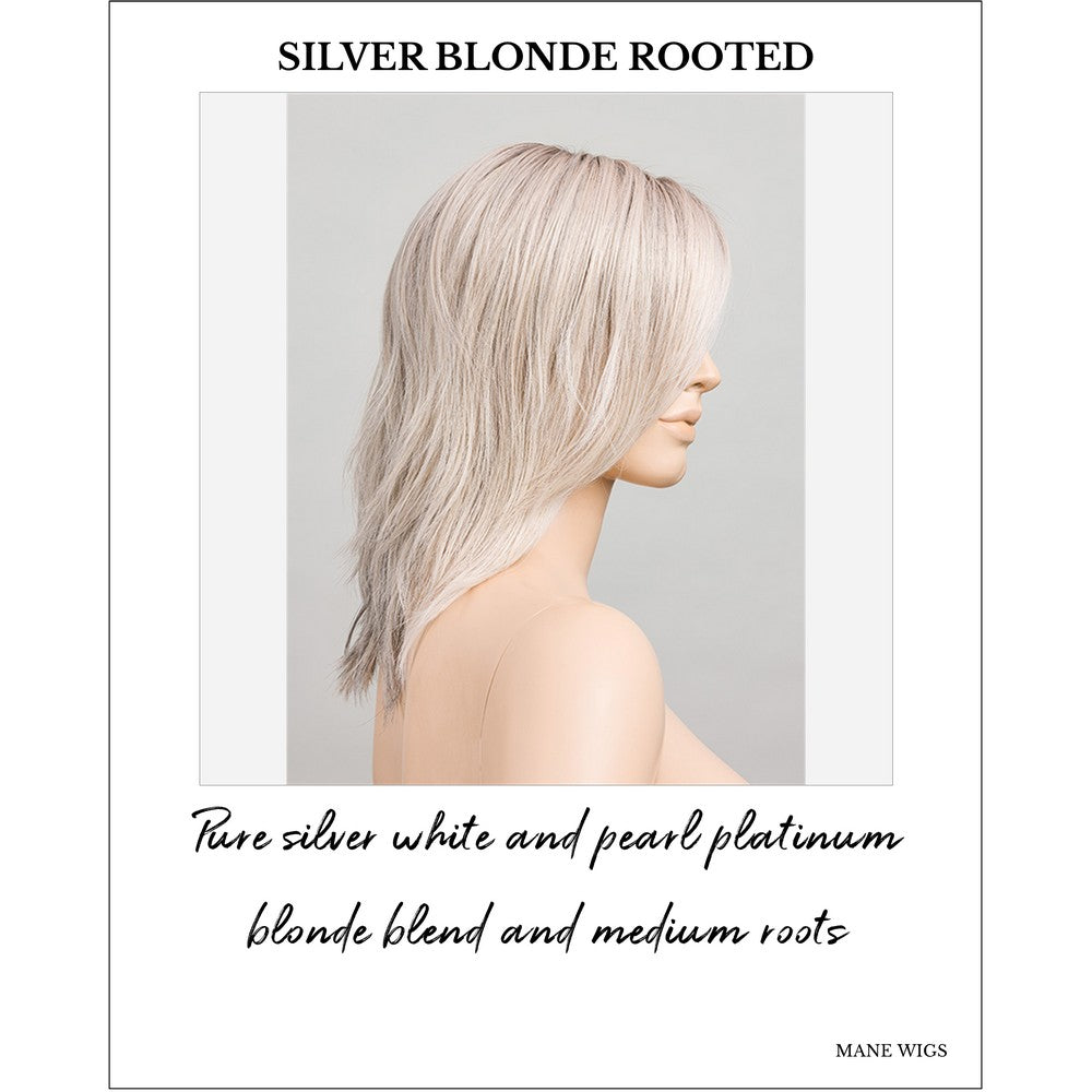 Flow by Ellen Wille wig in Silver Blonde Rooted-Pure silver white and pearl platinum blonde blend and medium roots