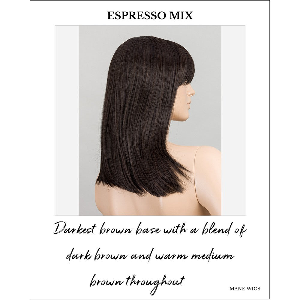 Jacky by Ellen Wille Wig in Espresso Mix-Darkest brown base with a blend of dark brown and warm medium brown throughout
