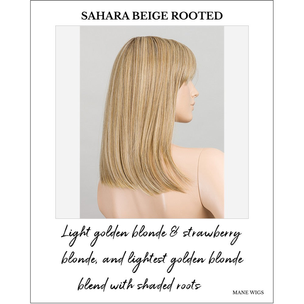 Jacky by Ellen Wille Wig in Sahara Beige Rooted-Light golden blonde & strawberry blonde, and lightest golden blonde blend with shaded roots