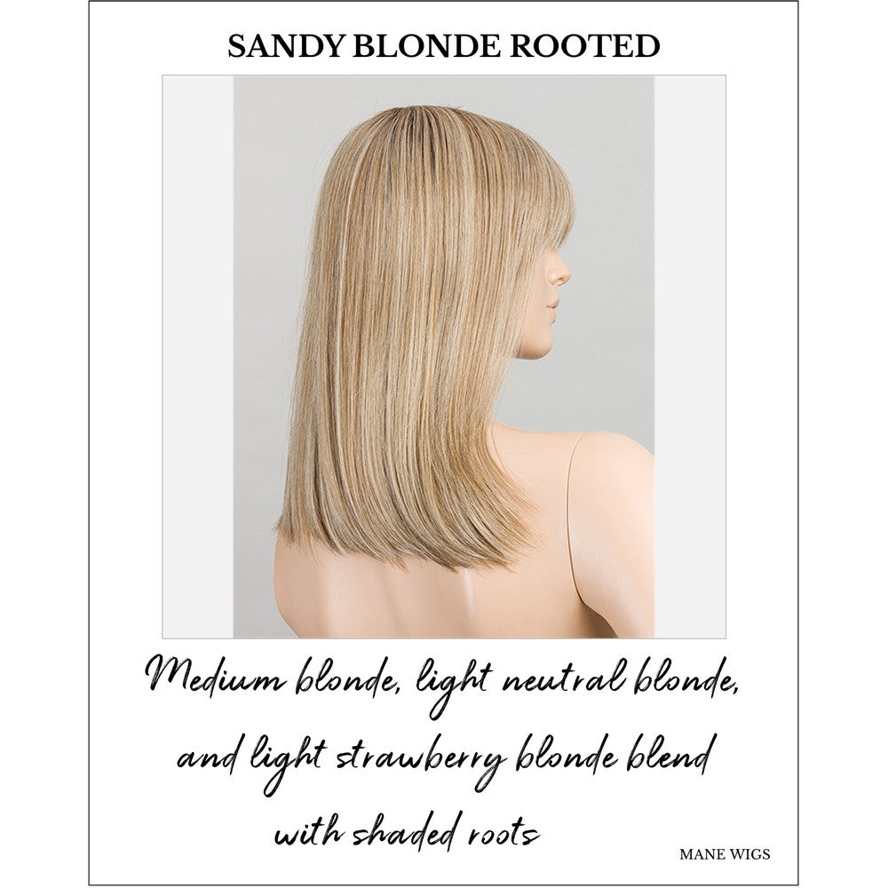 Jacky by Ellen Wille Wig in Sandy Blonde Rooted-Medium blonde, light neutral blonde, and light strawberry blonde blend with shaded roots