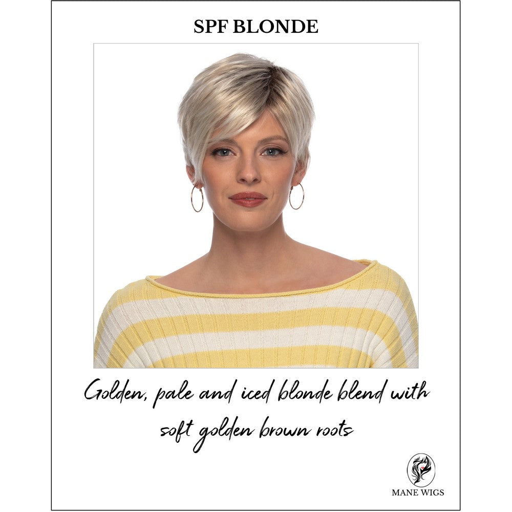 SPF BLONDE-Golden, pale and iced blonde blend with soft golden brown roots