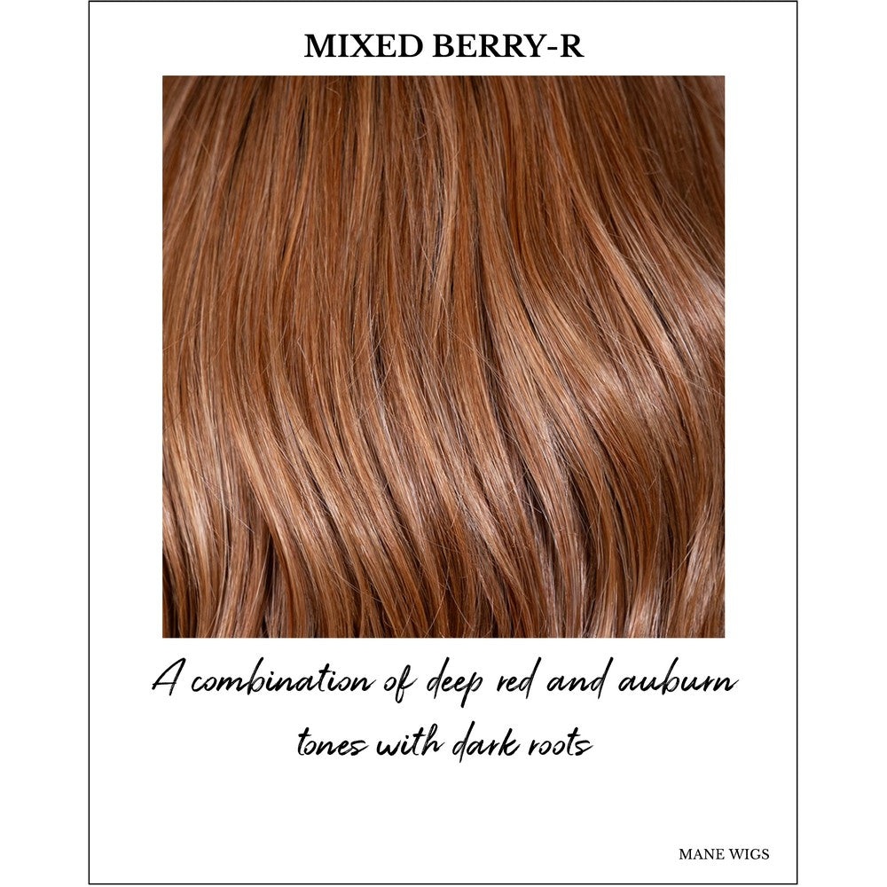 Mixed Berry-R-A combination of deep red and auburn tones with dark roots