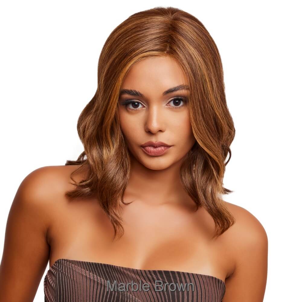 Panache Wavez by Rene of Paris wig in Marble Brown Image 3
