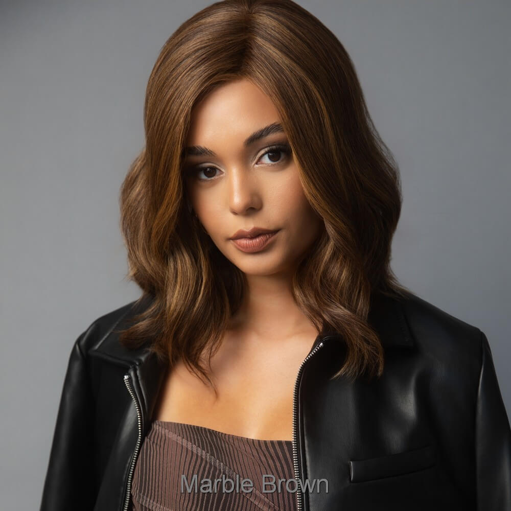 Panache Wavez by Rene of Paris wig in Marble Brown Image 2