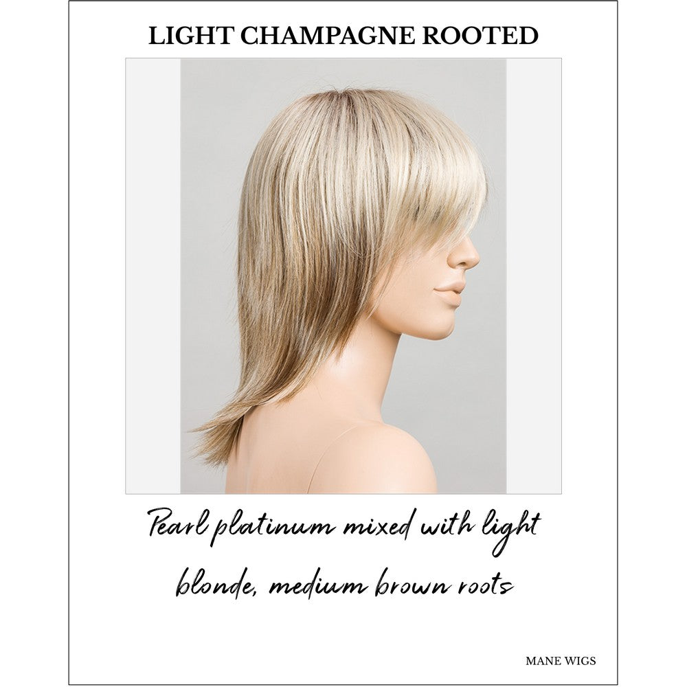Rainbow by Ellen Wille in Light Champagne Rooted-Pearl platinum mixed with light blonde, medium brown roots