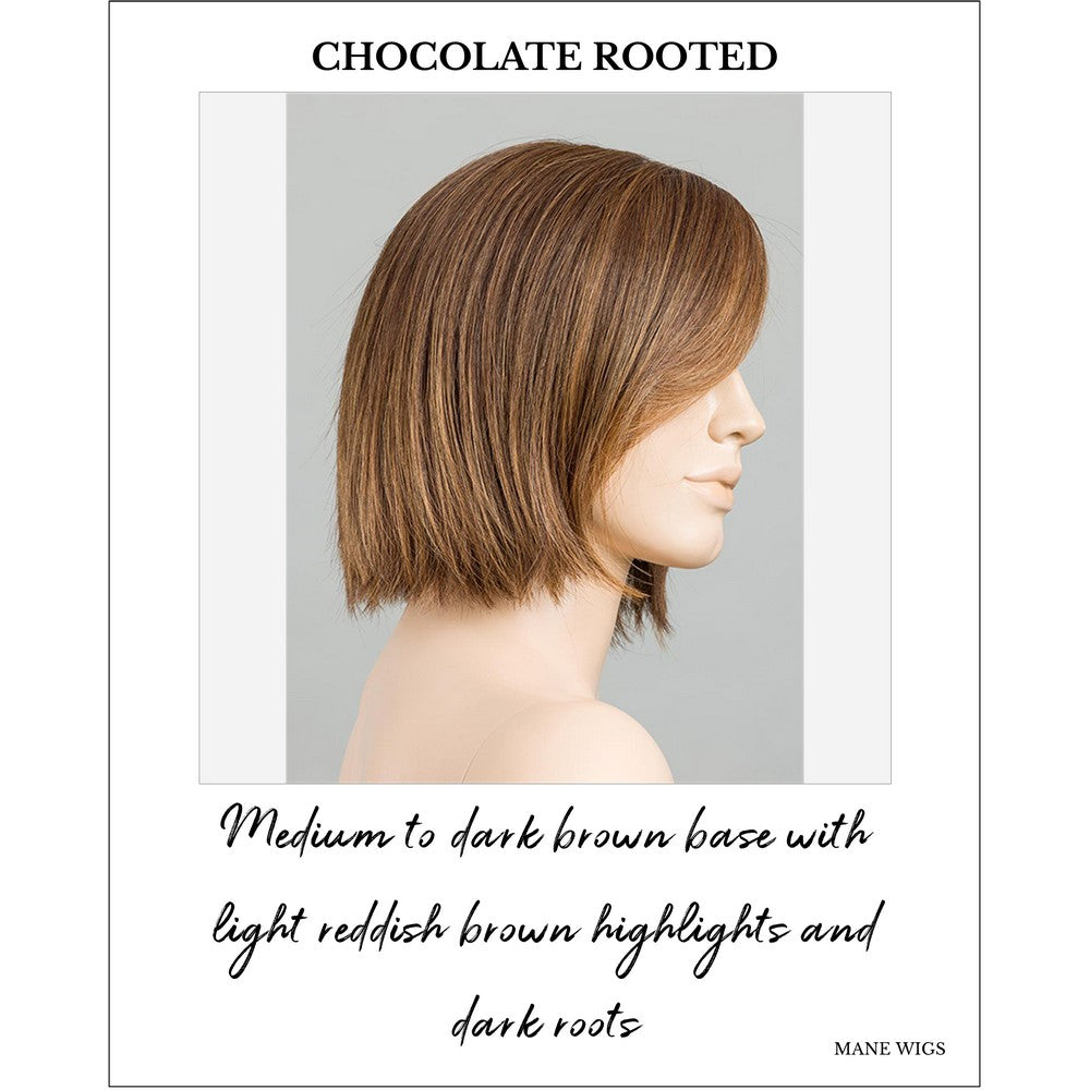 Ready by Ellen Wille in Chocolate Rooted-Medium to dark brown base with light reddish brown highlights and dark roots