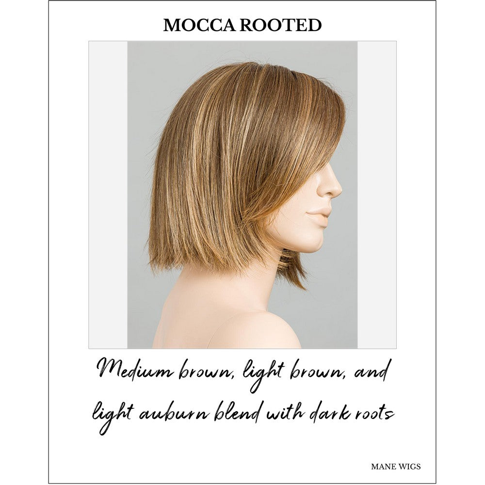 Ready by Ellen Wille in Mocca Rooted-Medium brown, light brown, and light auburn blend with dark roots