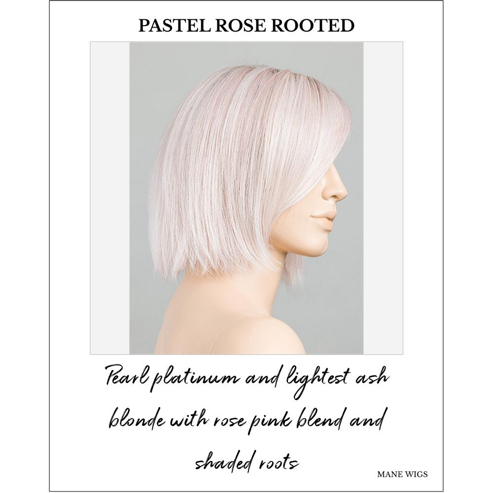 Ready by Ellen Wille in Pastel Rose Rooted-Pearl platinum and lightest ash blonde with rose pink blend and shaded roots