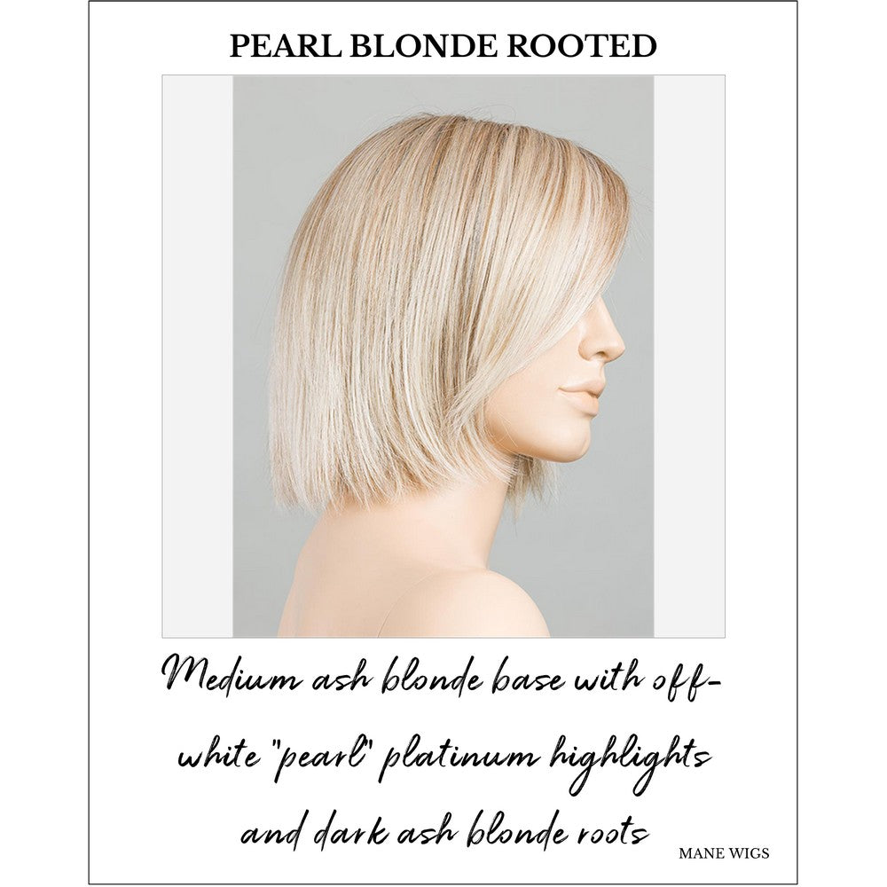Ready by Ellen Wille in Pearl Blonde Rooted-Medium ash blonde base with off-white "pearl" platinum highlights and dark ash blonde roots