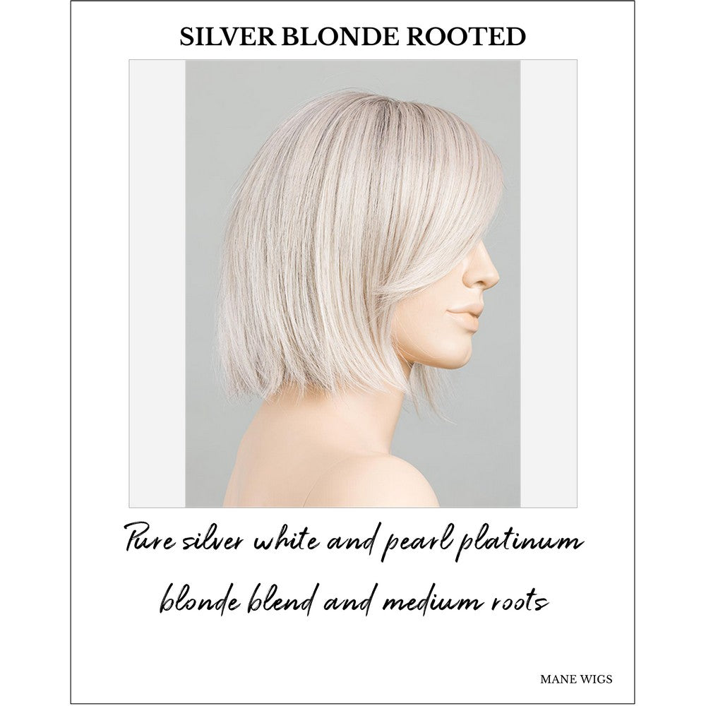 Ready by Ellen Wille in Silver Blonde Rooted-Pure silver white and pearl platinum blonde blend and medium roots