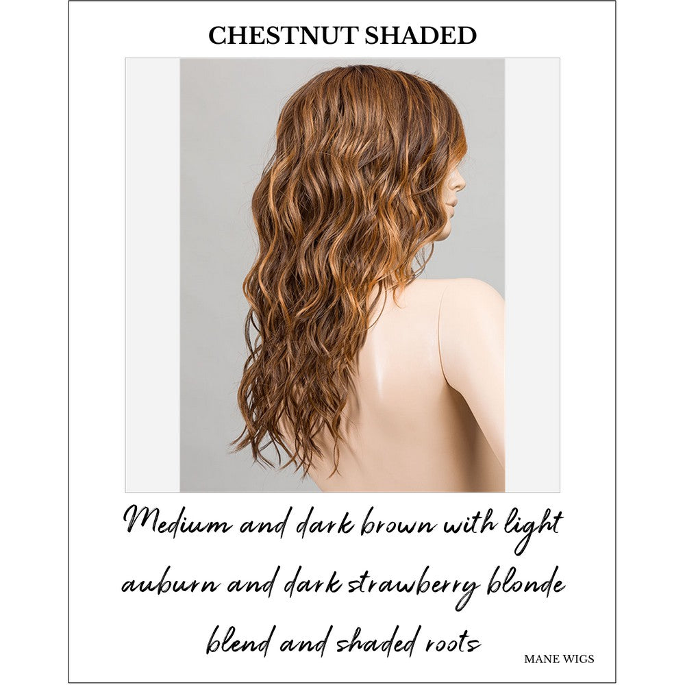 Serena by Ellen Wille in Chestnut Shaded-Medium and dark brown with light auburn and dark strawberry blonde blend and shaded roots