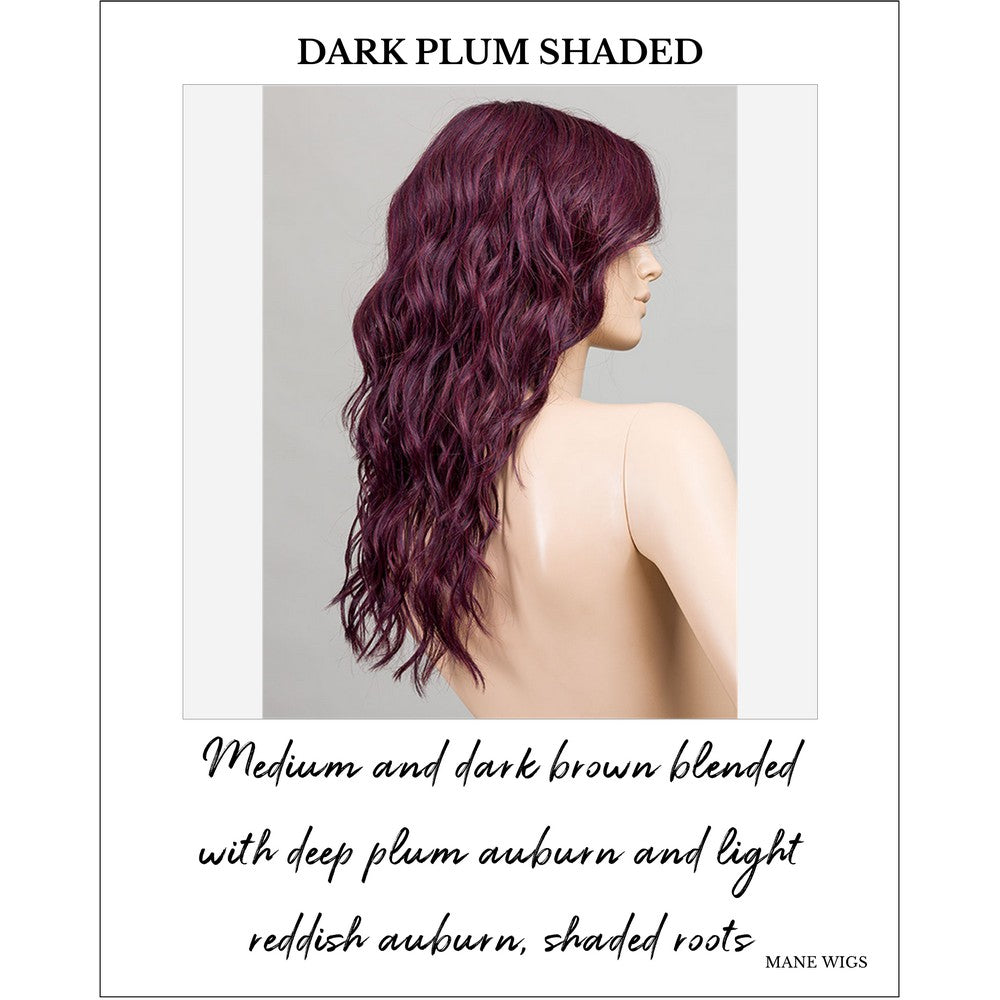 Serena by Ellen Wille in Dark Plum Shaded-Medium and dark brown blended with deep plum auburn and light reddish auburn, shaded roots