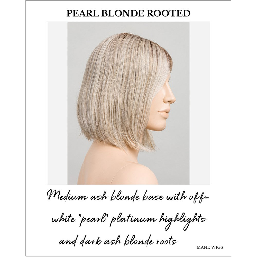 Vivi by Ellen Wille wig in Pearl Blonde Rooted-Medium ash blonde base with off-white "pearl" platinum highlights and dark ash blonde roots