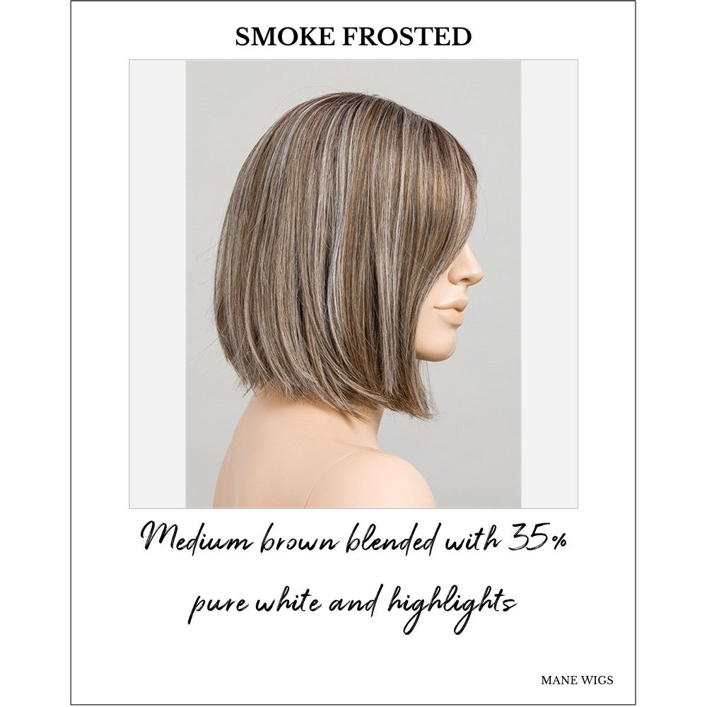 Vivi by Ellen Wille wig in Smoke Frosted-Medium brown blended with 35% pure white and highlights