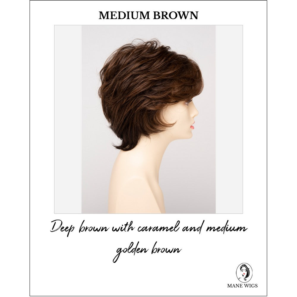 Aubrey By Envy in Medium Brown-Deep brown with caramel and medium golden brown