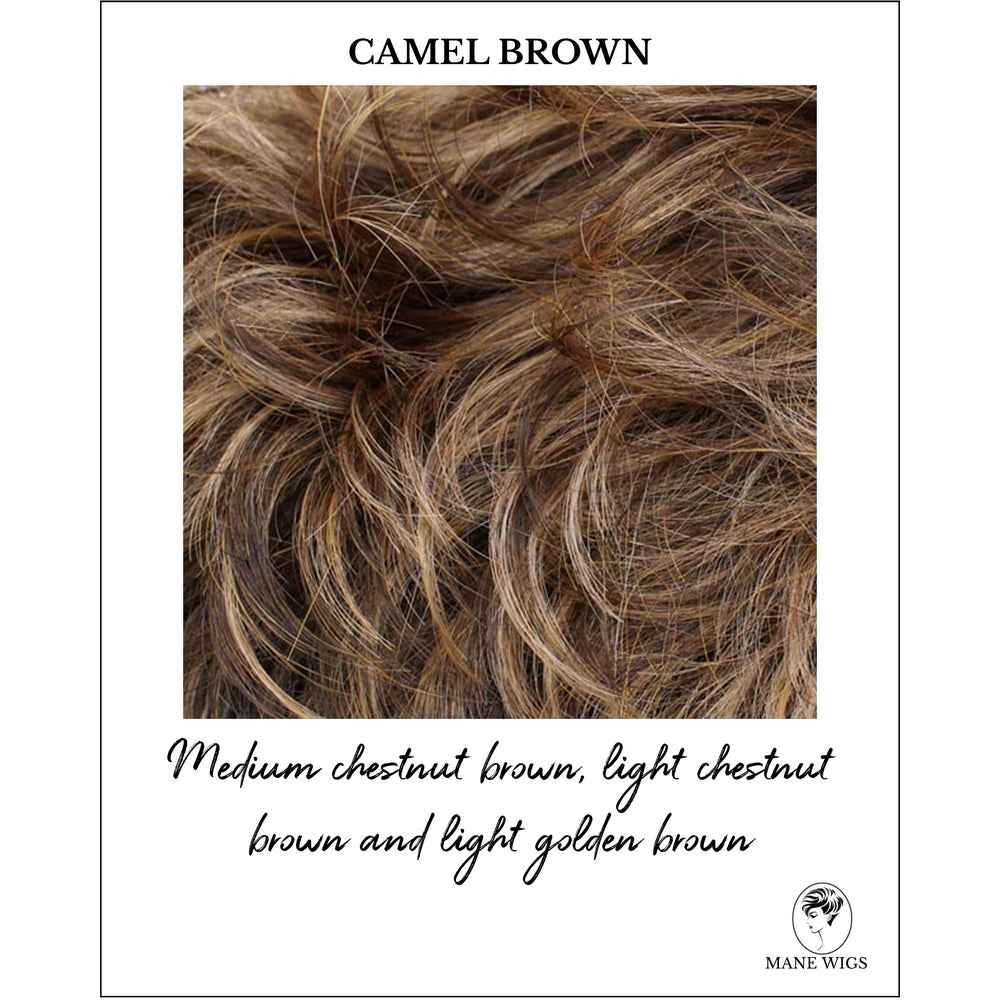 Camel Brown-Medium chestnut brown, light chestnut brown and light golden brown