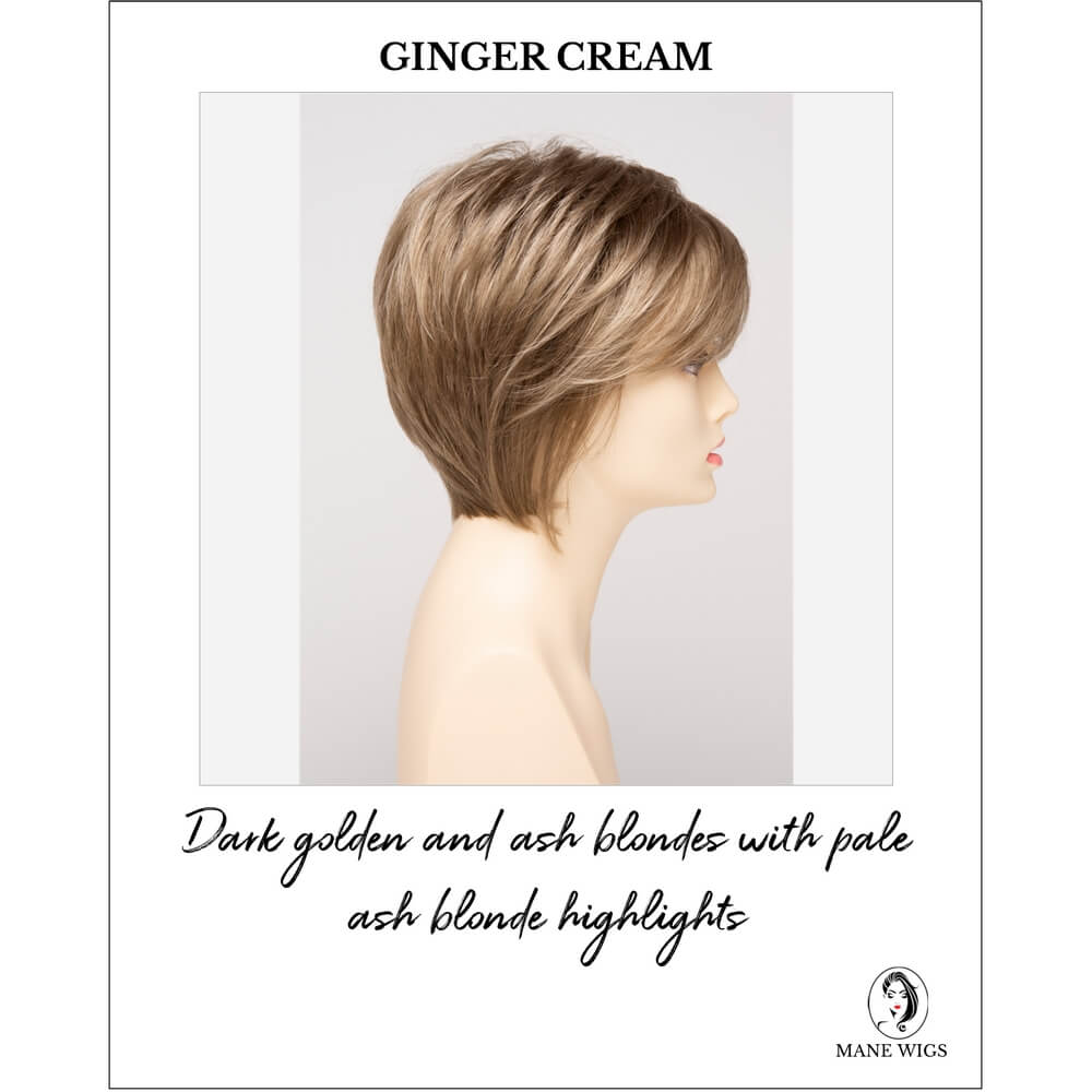 Ginger Cream-Dark golden and ash blondes with pale ash blonde highlights