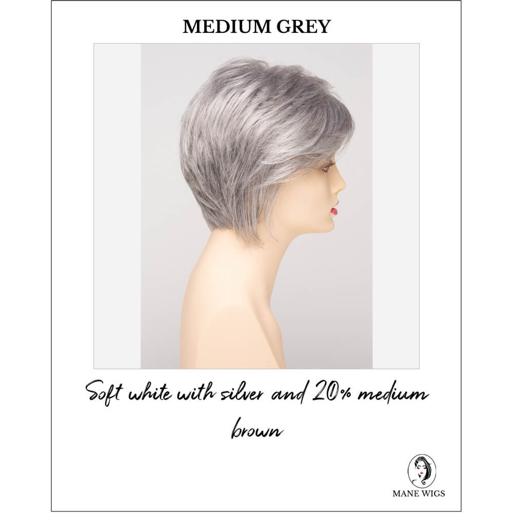 Medium Grey-Soft white with silver and 20% medium brown