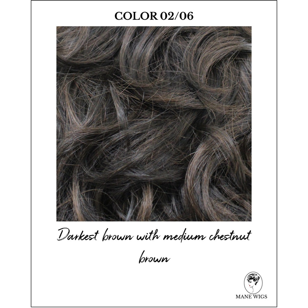 COLOR 02/06-Darkest brown with medium chestnut brown