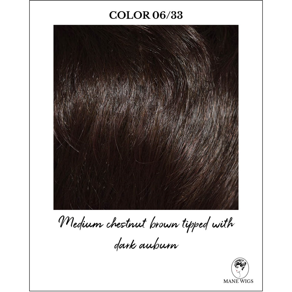 COLOR 06/33-Medium chestnut brown tipped with dark auburn