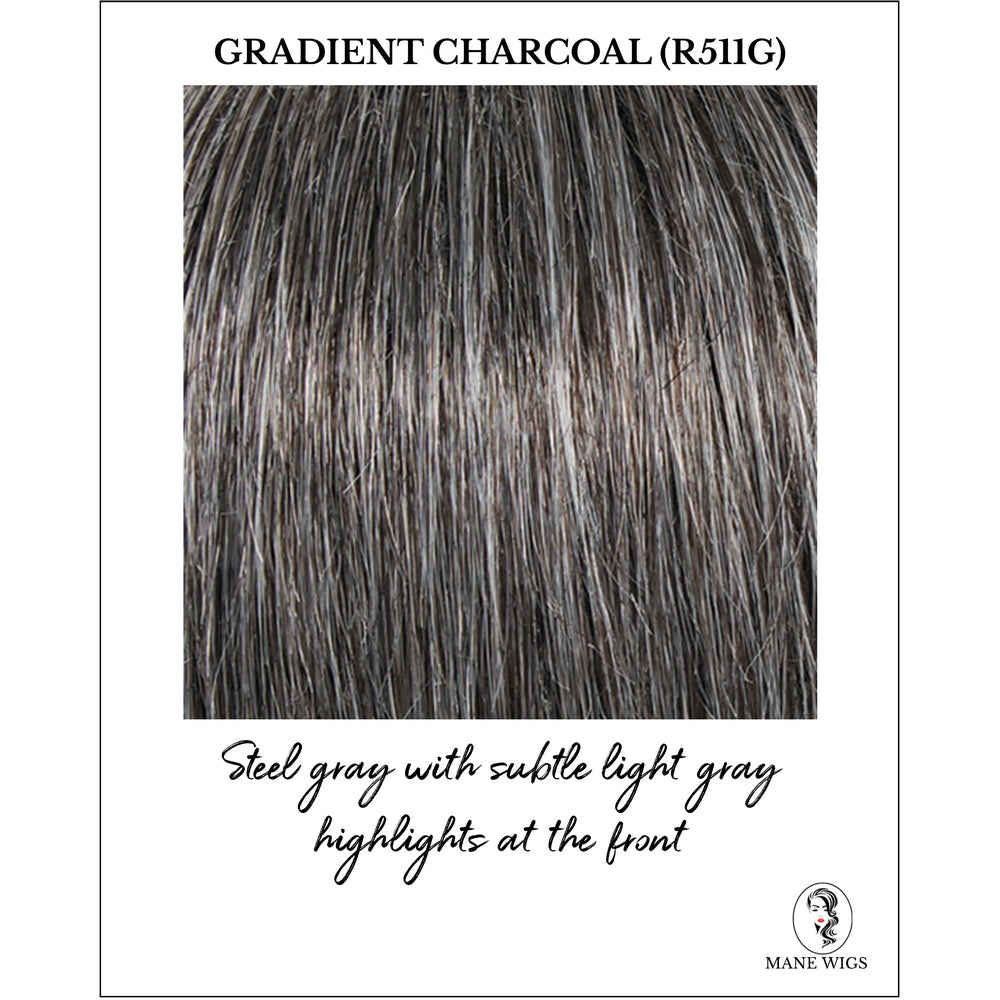 Gradient Charcoal (R511G)-Steel gray with subtle light gray highlights at the front