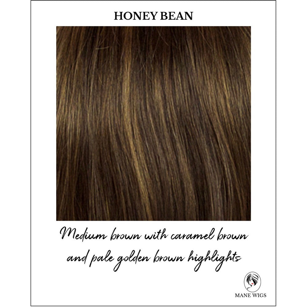 Honey Bean-Medium brown with caramel brown and pale golden brown highlights