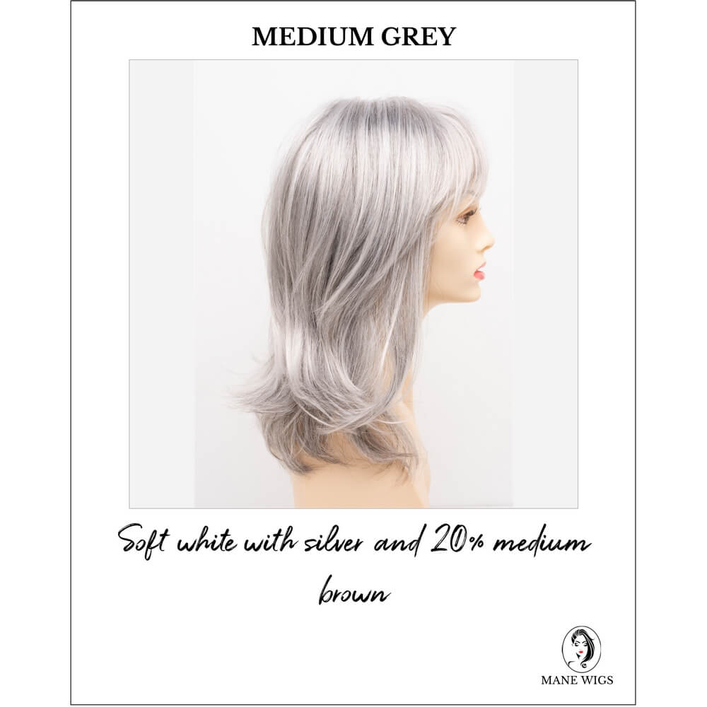 Jolie by Envy in Medium Grey-Soft white with silver and 20% medium brown