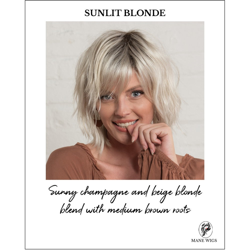 Jones by Estetica in SULNIT BLONDE-Sunny champagne and beige blonde blend with medium brown roots