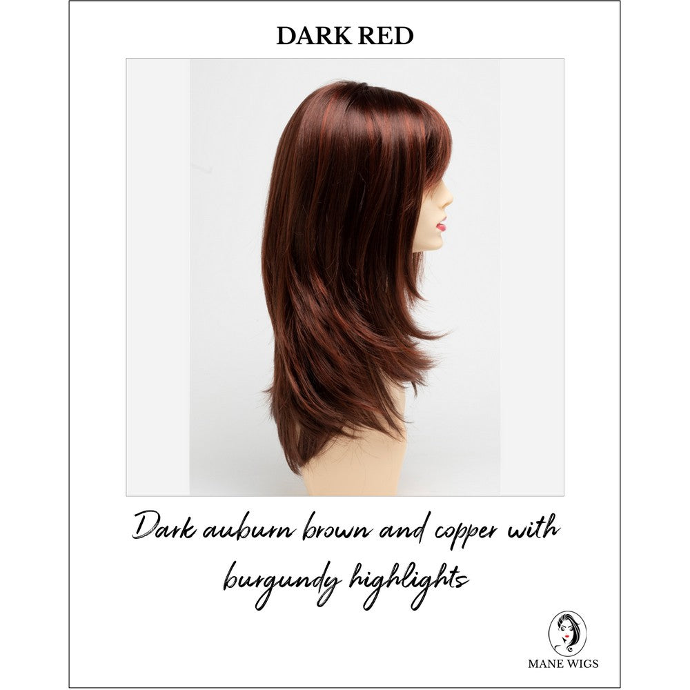Kate by Envy in Dark Red-Dark auburn brown and copper with burgundy highlights