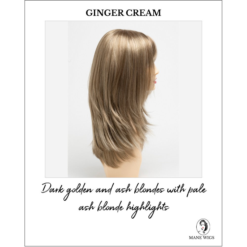 Kate by Envy in Ginger Cream-Dark golden and ash blondes with pale ash blonde highlights