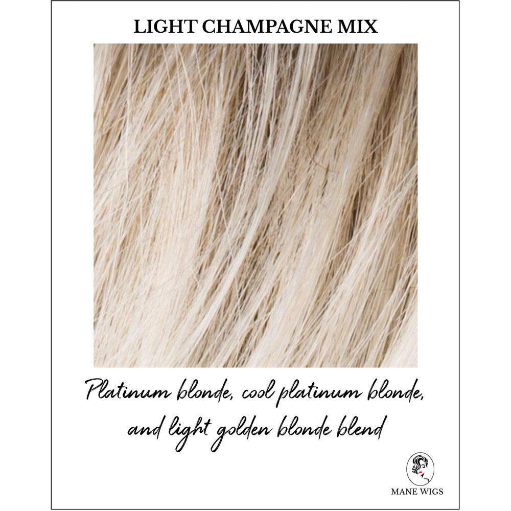 Light Champagne Mix-Platinum blonde, cool platinum blonde, and light golden blonde blend