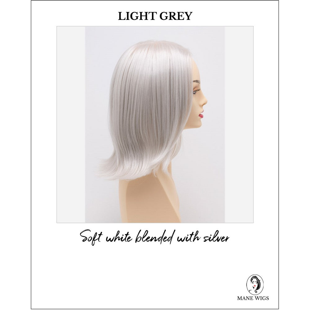 Lisa wig by Envy in Light Grey-Soft white blended with silver