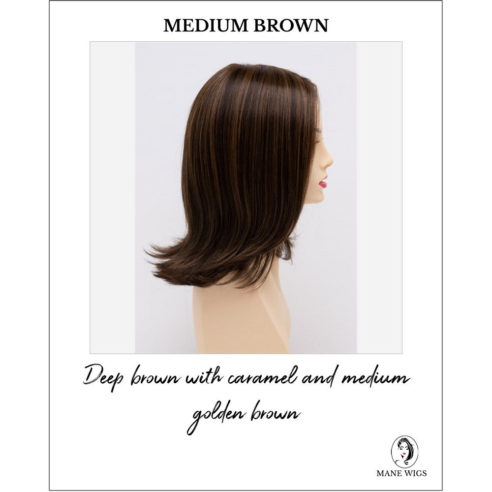 Lisa wig by Envy in Medium Brown-Deep brown with caramel and medium golden brown