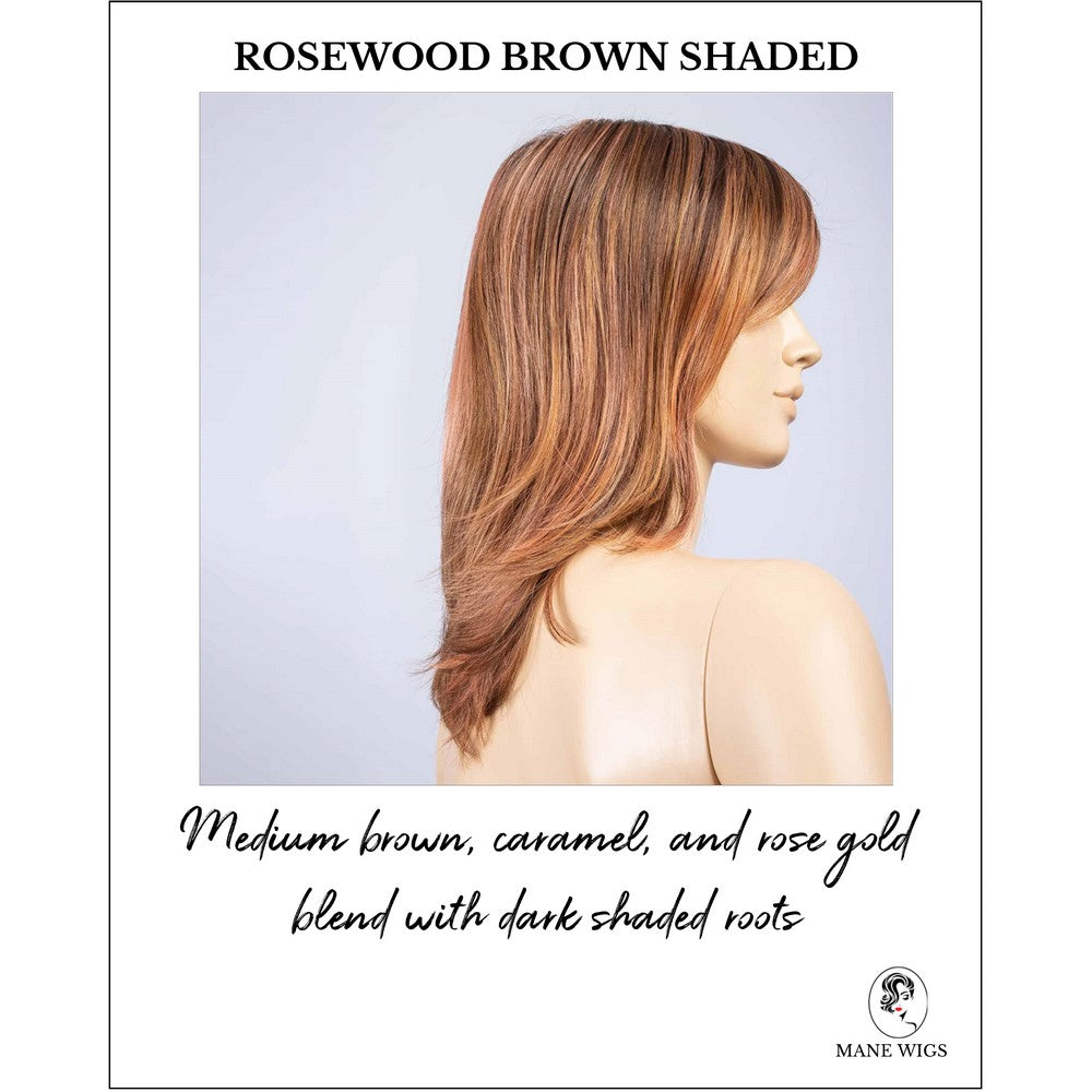 Luna by Ellen Wille in Rosewood Brown Shaded-Medium brown, caramel, and rose gold blend with dark shaded roots