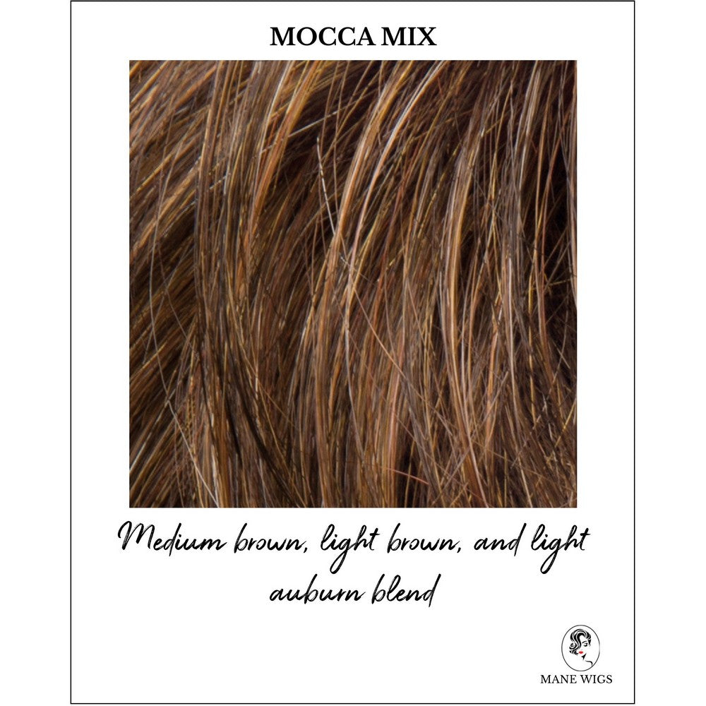 Mocca Mix-Medium brown, light brown, and light auburn blend