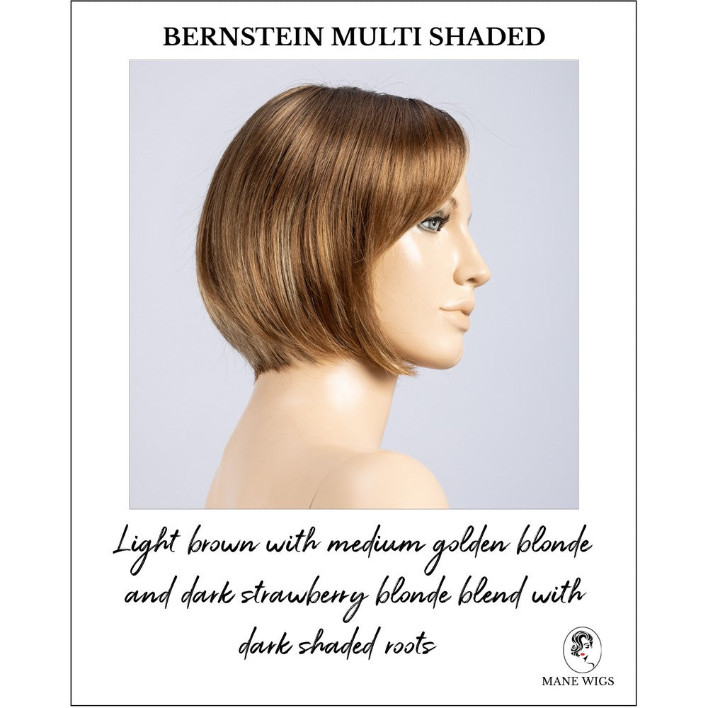 Piemonte Super by Ellen Wille in Bernstein Multi Shaded-Light brown with medium golden blonde and dark strawberry blonde blend with dark shaded roots