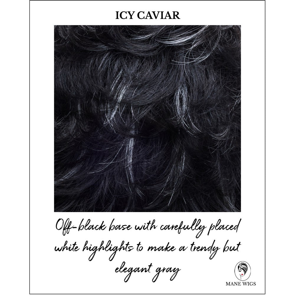 Icy Caviar-Off-black base with carefully placed white highlights to make a trendy but elegant gray