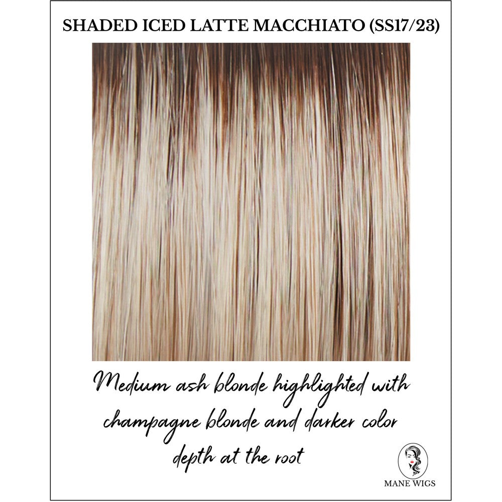 Shaded Iced Latte Macchiato (SS17/23)-Medium ash blonde highlighted with champagne blonde and darker color depth at the root