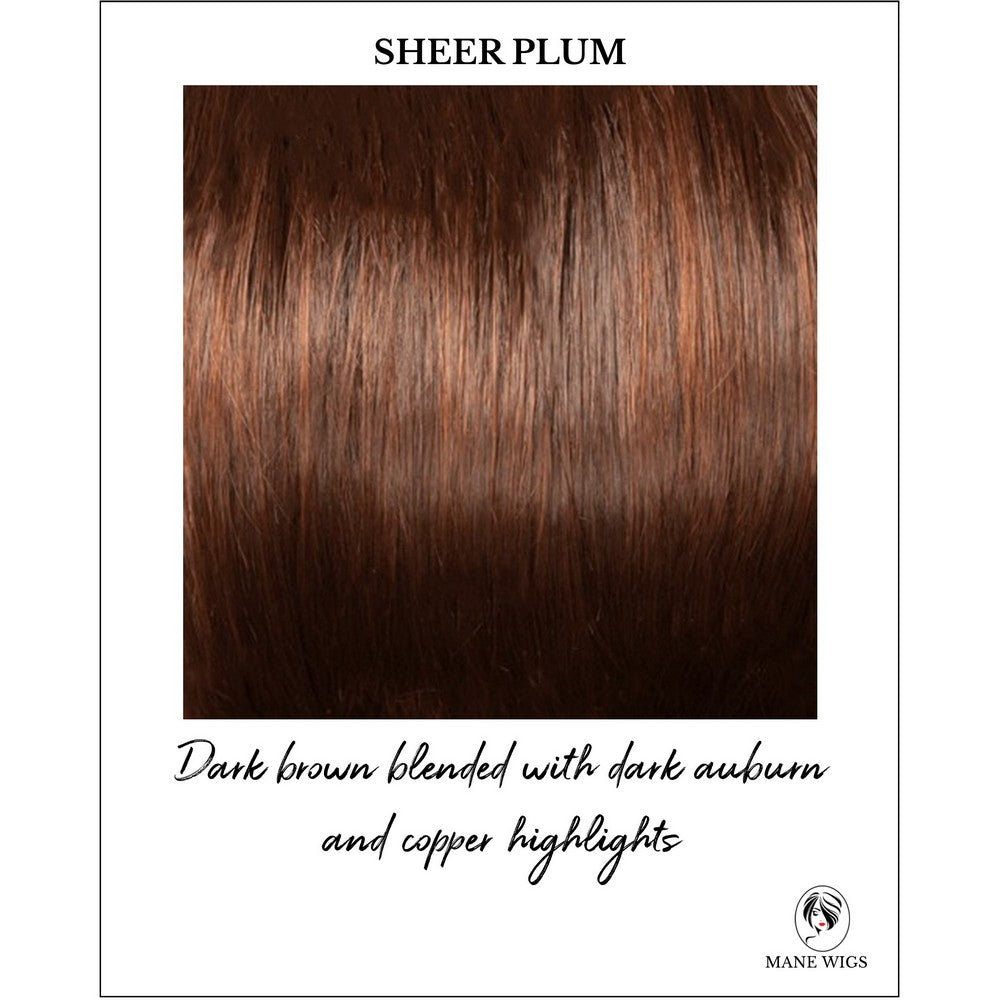 Sheer Plum-Dark brown blended with dark auburn and copper highlights