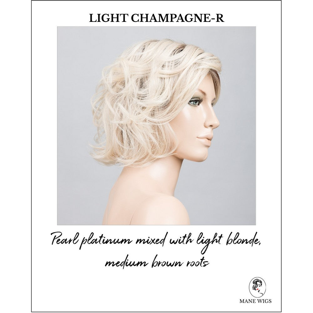 Sound by Ellen Wille in Light Champagne-R-Pearl platinum mixed with light blonde, medium brown roots